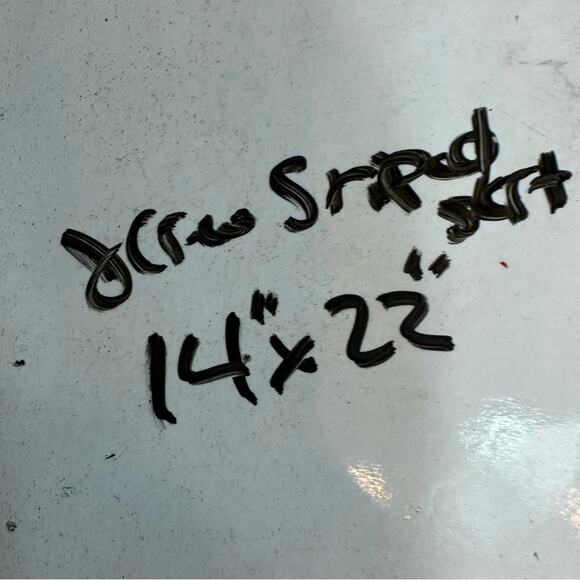 J CREW Define Striped Linen Straight Skirt Size 0 Career Summer Tan Orange - Picture 8 of 12